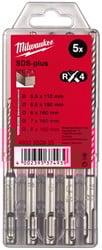 Milwaukee Accessoires Set SDS-plus hamerboren RX4 (5-delig) - 4932352833