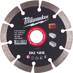 Milwaukee Accessoires Diamantdoorslijpschijf DU 125 - 4932399522