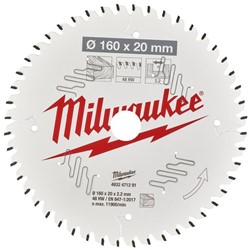 Milwaukee Accessoires Cirkelzaagblad P W 160x20x2,2x48ATB - 4932471291
