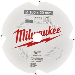 Milwaukee Accessoires Cirkelzaagblad P FC 160x20x2,2x4D - 4932471293