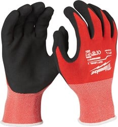 Milwaukee Accessoires Gedipte werkhandschoenen | snijklasse 1/A - L/9 | 1 paar - 4932471417
