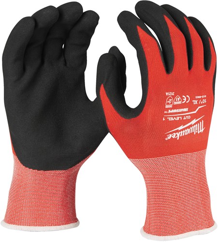 Milwaukee Accessoires Gedipte werkhandschoenen | snijklasse 1/A - XL/10 | 1 paar - 4932471418