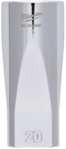 Milwaukee Accessoires 3/8" Lange Dop Metrisch - 20 mm - 4932480001