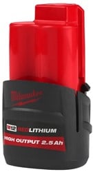 Milwaukee Accessoires M12 HB2.5 | High output | 2.5AH Accu | 12V - 4932480164