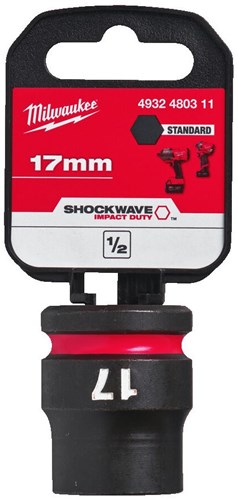Milwaukee Accessoires shockwave dop | hex | 1/2 | kort | 17mm - 4932480311