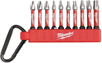 Milwaukee Accessoires Carabiner 10-delig SHOCKWAVE bits - 4932480941-2