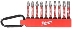 Milwaukee Accessoires Carabiner 10-delig SHOCKWAVE bits - 4932480941