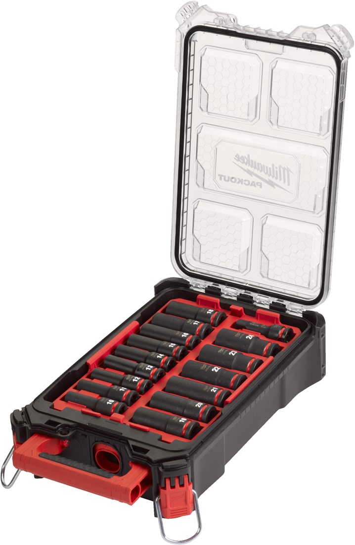 Milwaukee 1/2" Packout impact socket set - 16 pc Doppenset PACKOUT