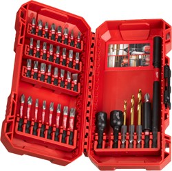 Milwaukee SHOCKWAVE™ Impact Duty™ bit set (40 pc) Schroefbit set SHOCKWAVE™ 40-delig, bits, doppen en Red Hex boren - 4932492004