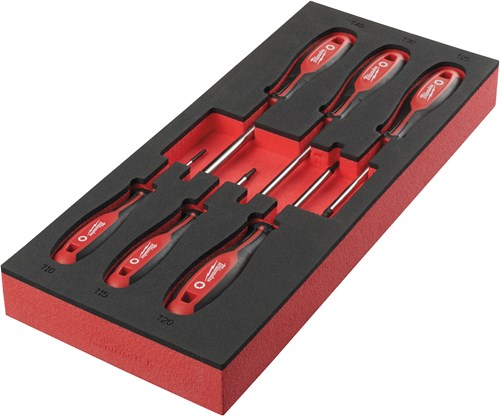 Milwaukee Accessoires Foam Inlay schroevendraaier TX Set 2 (6 delig) - 4932492392
