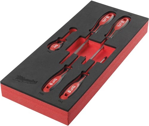 Milwaukee Accessoires Foam Inlay schroevendraaier PH Set (5 delig) - 4932492393