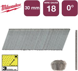 Milwaukee Accessoires Nagels brad Inox 18G/30mm/SC3 | 5.000 stuks - 4932492560