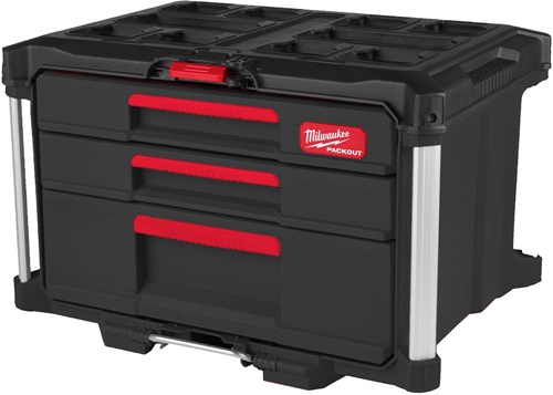 Milwaukee Packout 2 + 1 Drawer Tool Box PACKOUT™ Box 2+1 lades 363 x 564 x 414 - 4932493190-3