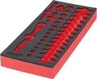 Milwaukee Empty 32 pc 3/8" Ratchet and Socket Set Foam Insert Lege Foam Inlay doppenset 3/8'' (32-delig) - 4932493663-2