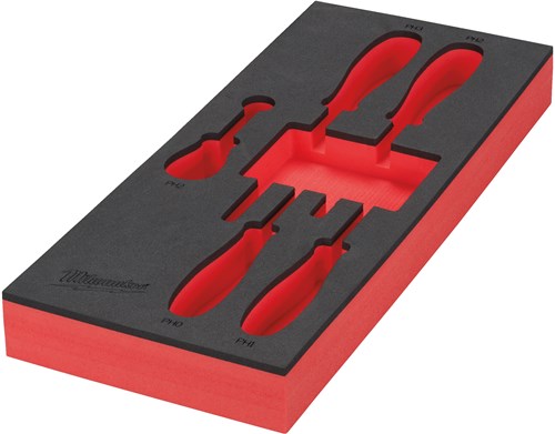 Milwaukee Empty 5 pc Screwdriver PH Set Foam Insert Lege Foam Inlay schroevendraaier PH Set (5 delig) - 4932493671-2