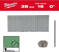 Milwaukee Afwerkspijker Gegalvaniseerd | 16G | 38mm | SC1 | 2500 stuks - 4932498314