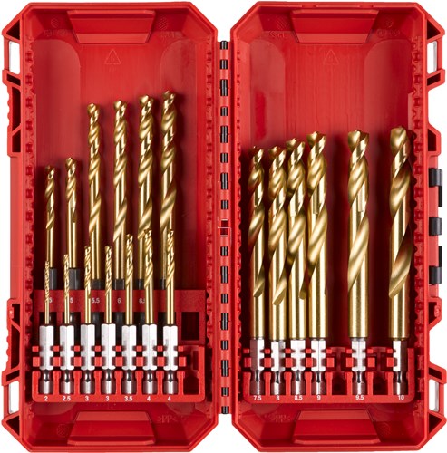 Milwaukee Accessoires SHOCKWAVE RED HEX Set PACKOUT Ready Box Metaalboren HSS-G - 4932499763