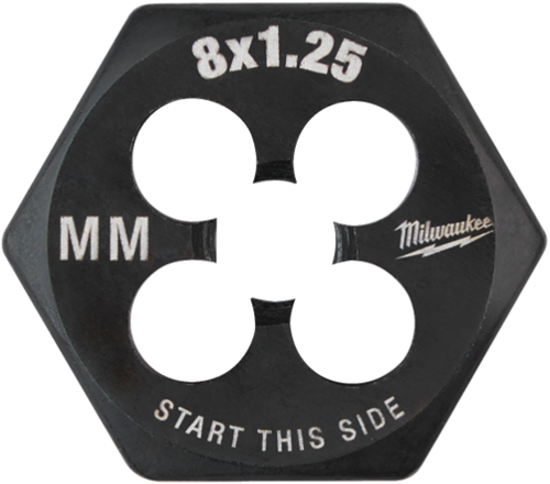 Milwaukee Metrische zeskant draadsnijmatrijzen M8 | 1.25 mm - 4932500616