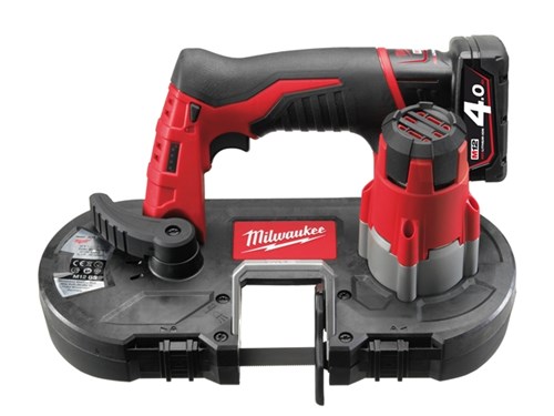 Milwaukee M12 BS-402C | M12 accu bandzaagmachine 12V in koffer (2x 4.0Ah accu + lader) - 4933441805