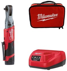 Milwaukee M12 FIR38-201B Accu Ratelsleutel 12 | 12V (1x 2.0Ah accu + lader) - 4933459798