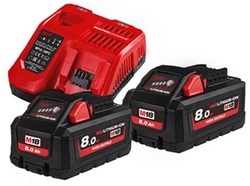 Milwaukee M18 HNRG-802 - M18 HB8 DUO Pack 18V 8.0Ah High Output + Lader M12-18FC - 4933471073