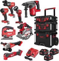 Milwaukee M18 FPP8E-553P Accu Powerpack 8-delig 18V 5.5Ah in PACKOUT Set - 4933499240-2