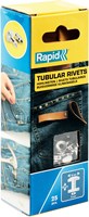 Rapid Buisvormige klinknagels Ø9 x 13 mm, 25 stuks + aambeeld - 5000416 - 5000416