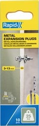 Rapid Hollewandpluggen | Ø8x32 | Voor 3-13 mm plaatdkikte | 25kg draagkracht | 10 stuks in doos - 5001546