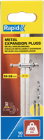 Rapid Hollewandpluggen | Ø11x65 | Voor 18-32 mm plaatdikte | 40kg draagkracht | 10 stuks in een doos - 5001551
