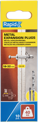 Rapid Hollewandpluggen | Ø11x65 | Voor 18-32 mm plaatdikte | 40kg draagkracht | 10 stuks in een doos - 5001551
