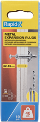 Rapid Hollewandpluggen | Ø11x80 | Voor 32-45 mm plaatdikte | 40kg draagkracht | 10 stuks in een doos - 5001552