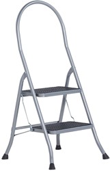 Altrex Cromato huishoudtrap 2-treeds met hoge beugel Silver - 500950