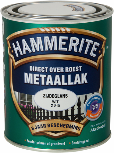 Hammerite Metaallak Zijdeglans | Wit | Z210 | 750ml - 5093746
