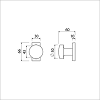 AMI Knop 169/50 Vast 65/30 R6.5 Hoh.43 Mm. F-1 - 538121-2