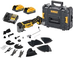 DeWalt DCS359S2-QW 18V XR Brushless Oscillerende Multitool Antivibratie | 2x 3.5Ah 18V XR POWERSTACK accu's + lader - DCS359S2-QW
