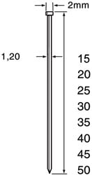 Dutack 1.2mm RVS minibrads | 40mm | 5000 stuks - 5134040