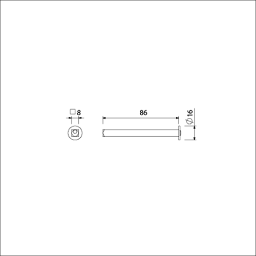 AMI Wisselquickstift 8*86 Aanslag Extra Lang Deurdikte :53/57 - 900655-2