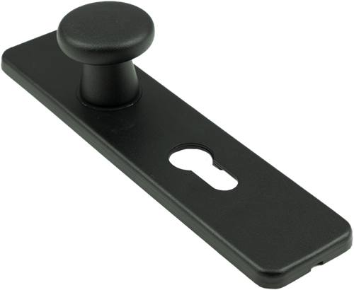 AMI Knop 160/40 Vast Kortschild 185/44 Klik Profielcilinder 55 Zwart 9005 Str - 739273