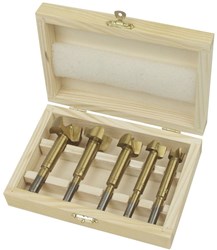 Brüder Mannesmann Scharnierborenset titan coatet (Hobby) - 54005