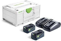 Festool SYS 18V 2x5.0/TCL 6 DUO | Energie-set 18V in Systainer (2x 5.0Ah accu + TCL 6 DUO lader) - 577707