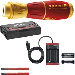Wiha 44318 | E-schroevendraaier speedE® II electric | 7-dlg | met slimBits | accu's en USB-oplader in L-Boxx Mini - 44318