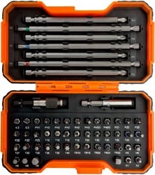 Bahco 59/S54BC-IP Bitset | 54-delig | voor gleuf-, Phillips-, Pozidriv-, zeskant-, TORX®-tamperschroeven - 59/S54BC-IP