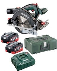 Metabo KS 18 LTX 57 18V LiHD accu cirkelzaag set in Metaloc 2 x 8,0Ah accu - 57mm | 601857810 - 601857810