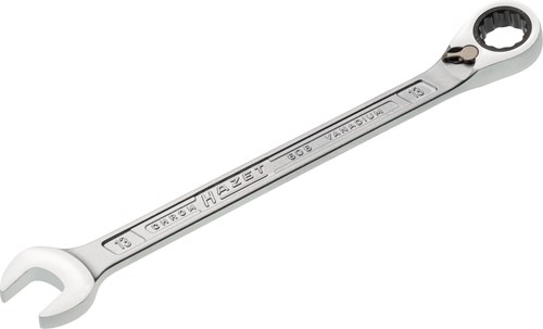 HAZET Ratelringsteeksleutel 606-13 · Buitentwaalfkant tractieprofiel · SW 13 mm