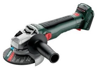 Metabo Accu-haakse slijper | 125 mm | WPB 18 LT BL 11-125 quick | 18V | met rem, snelspanmoer, draaibare accu-pack, dodemandschakelaar | zonder koffer 613059850