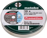 Metabo Doorslijpschijven in blik (10 st.) Ø 115x1,0x22,23 - 616358000-2