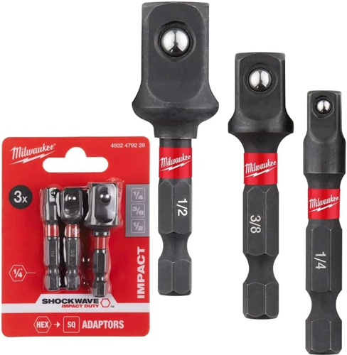 Milwaukee Accessoires Doppen Adapter Shockwave Set-3pc - 4932479228-3