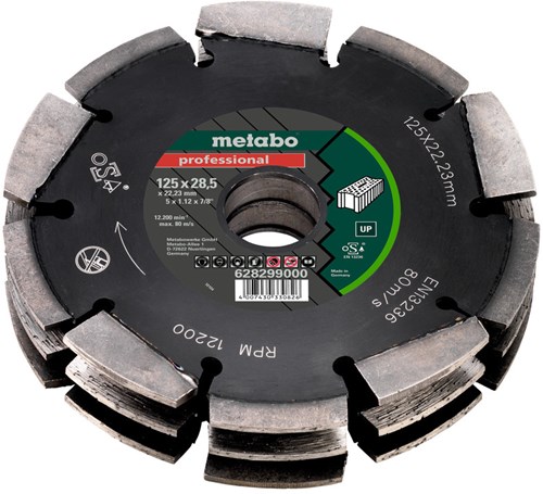 Metabo DIA-FS3 Professional Diamantschijf - 125 x 22,23mm - UP - Universeel | 628299000 - 628299000