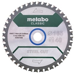 Metabo Accessoires Cirkelzaagblad | Steel Cut Classic | 165x20mm | Z40 FZFA/FZFA 4°/B - 628651000