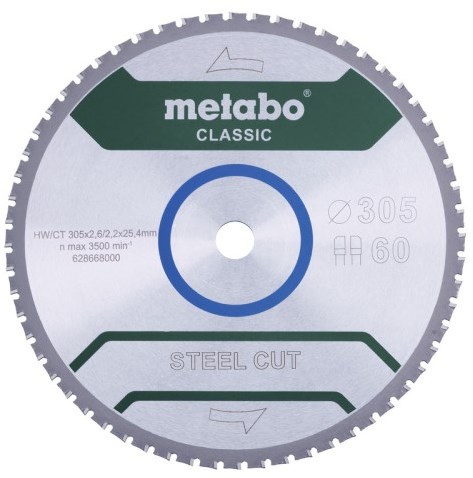 Metabo Accessoires Cirkelzaagblad | Steel Cut Classic | 305x25,4mm | Z60 FZFA/FZFA 4° - 628668000